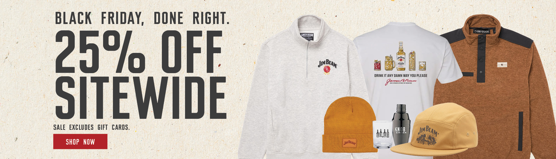 25% off Sitewide. Valid through 11/30.